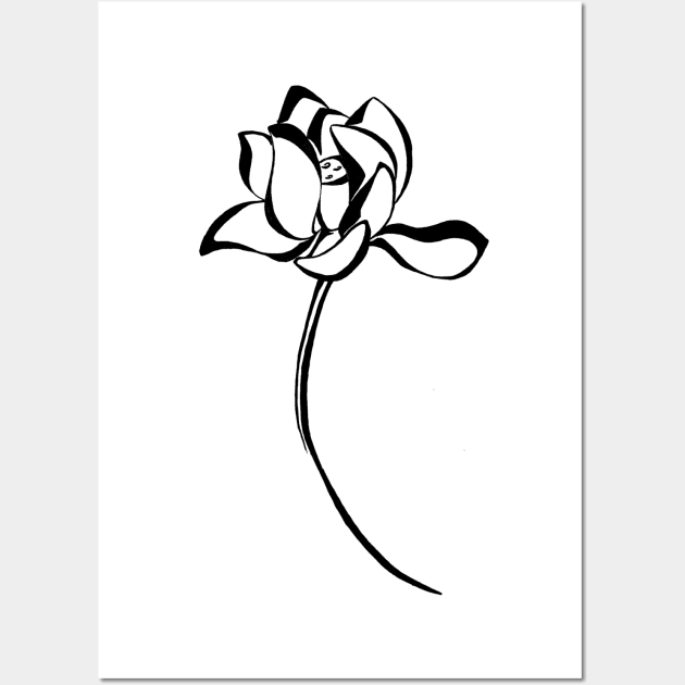 White lotus Wall Art by Art by Taya 